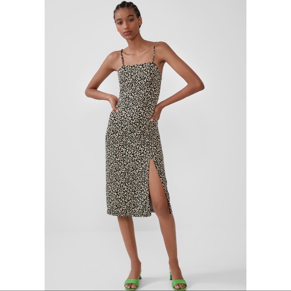 Leopard Print Dress with Slit